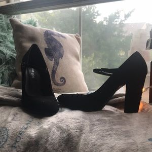 Black Suede Madden Girl Heels